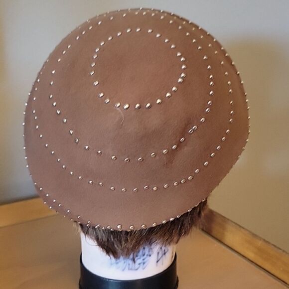 Vintage Studded Wool Felt Hat Ca. 1930's-1950's - Picture 3 of 4